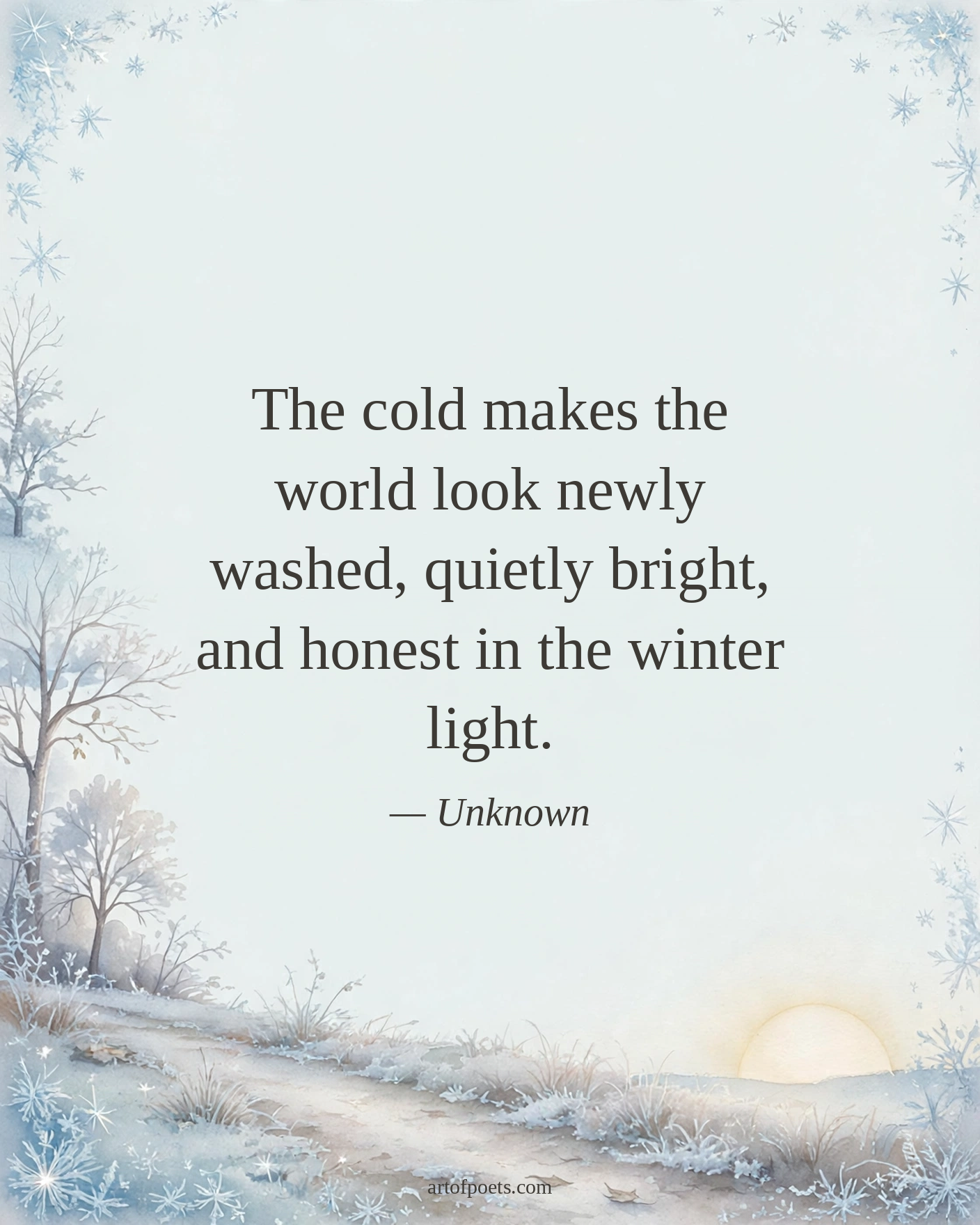 Cold weather quote