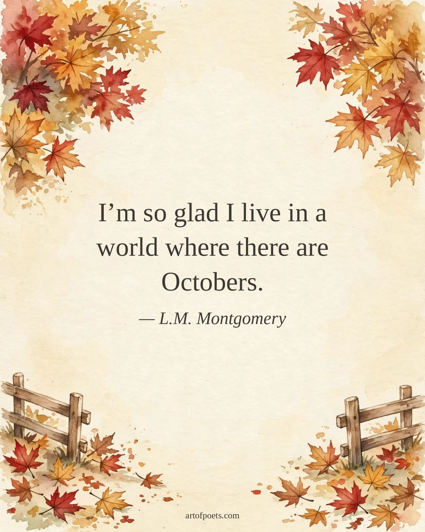 Cozy fall quote