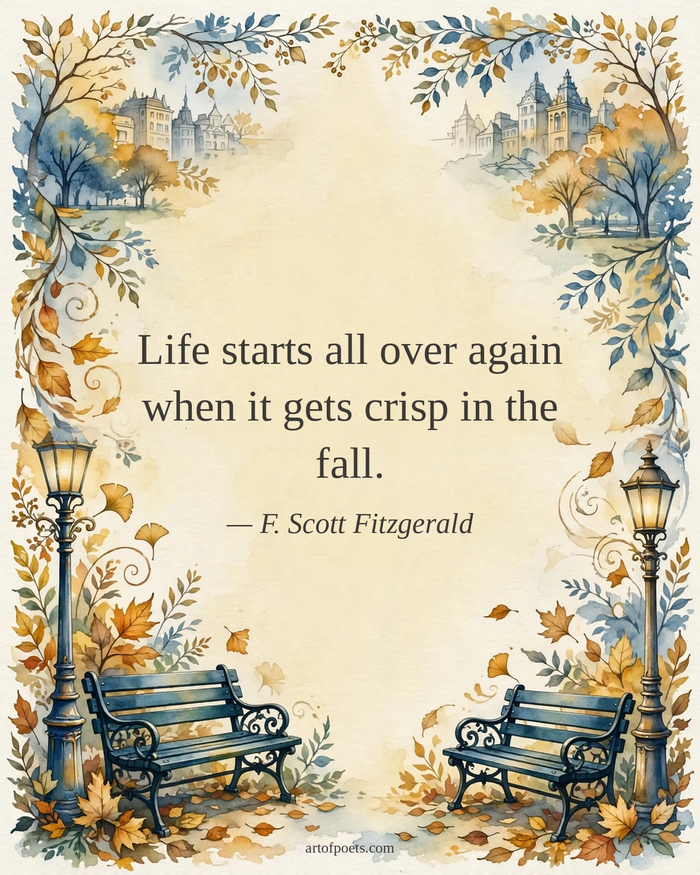 Cozy fall quote