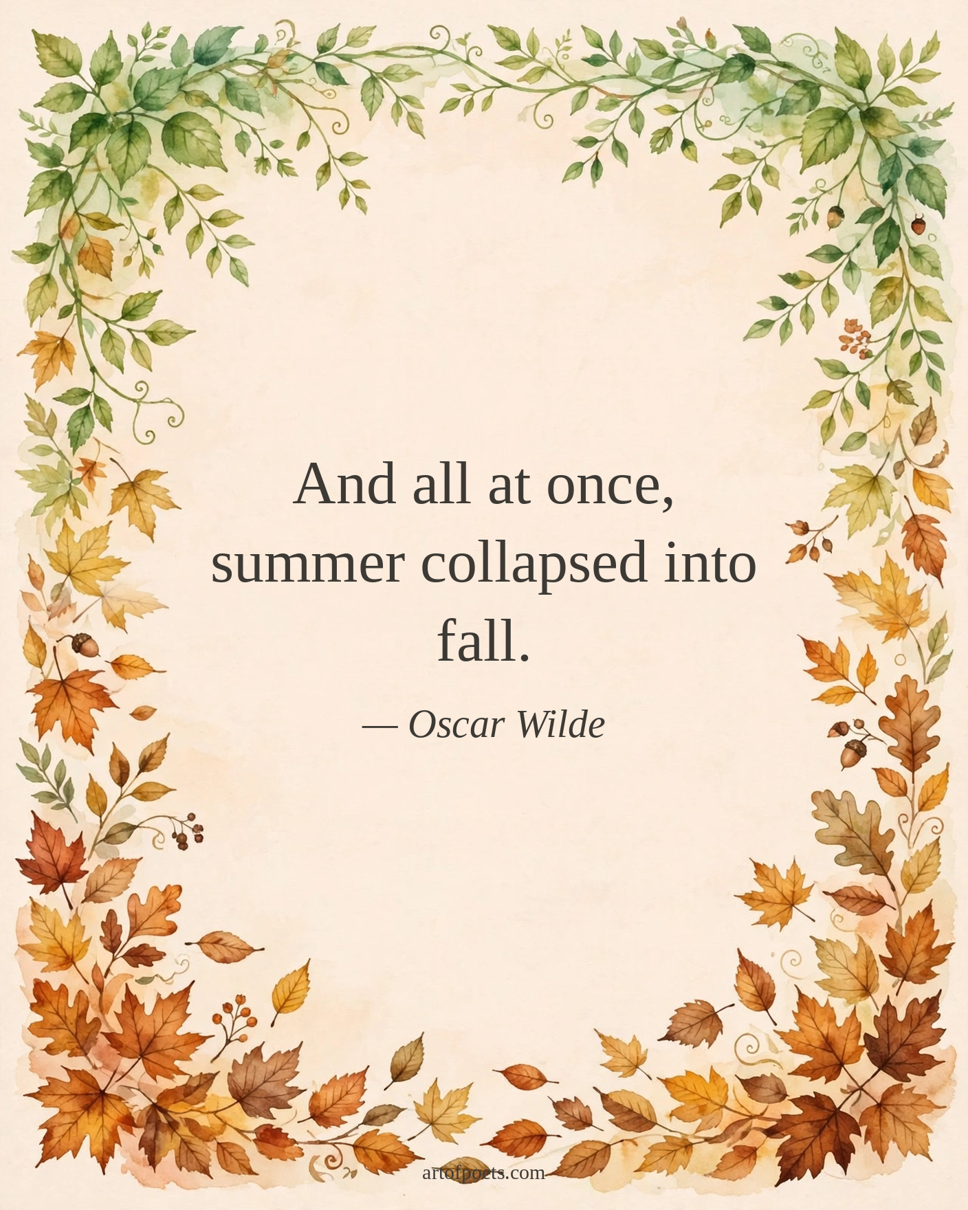 Cozy fall quote