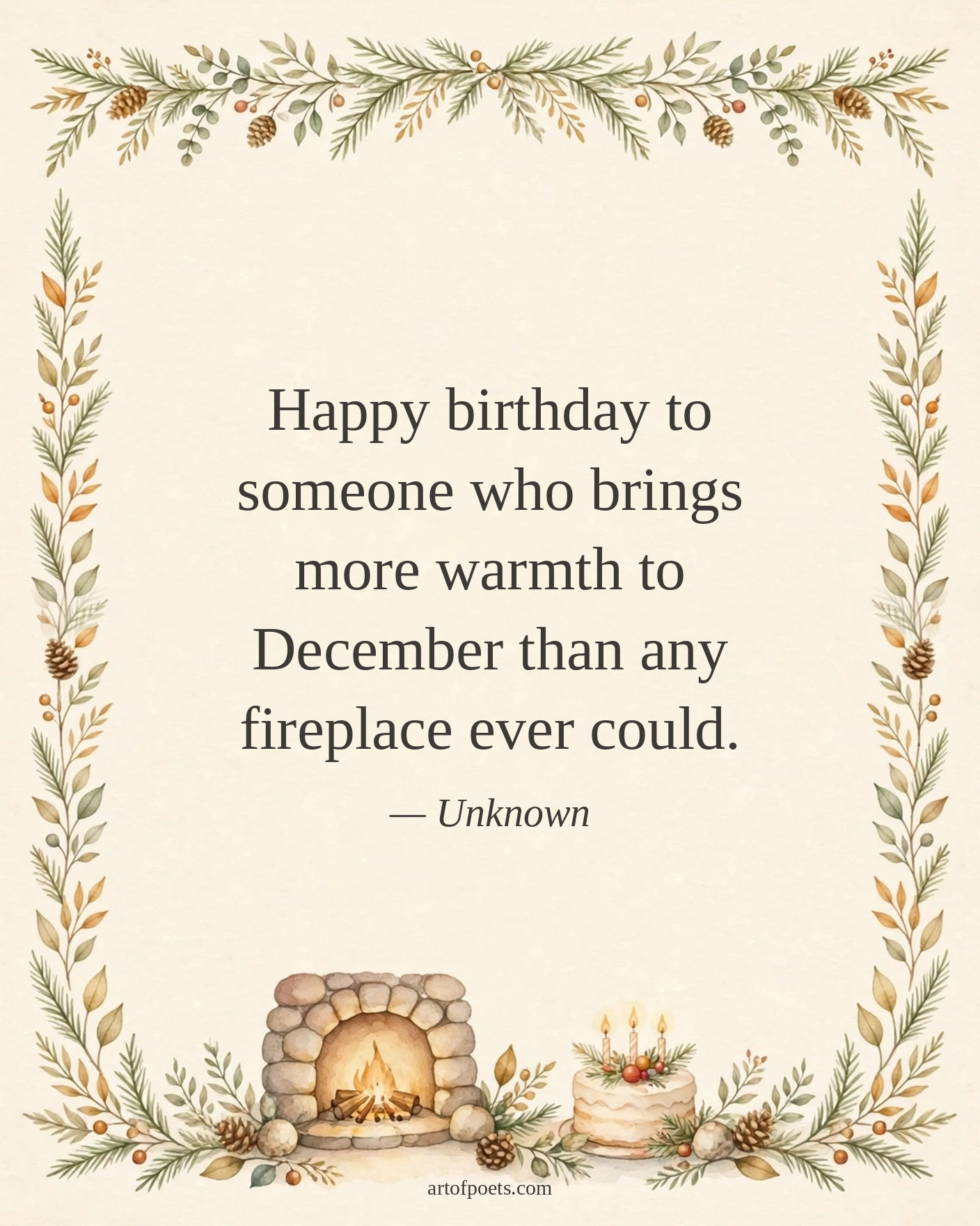 December birthday quote