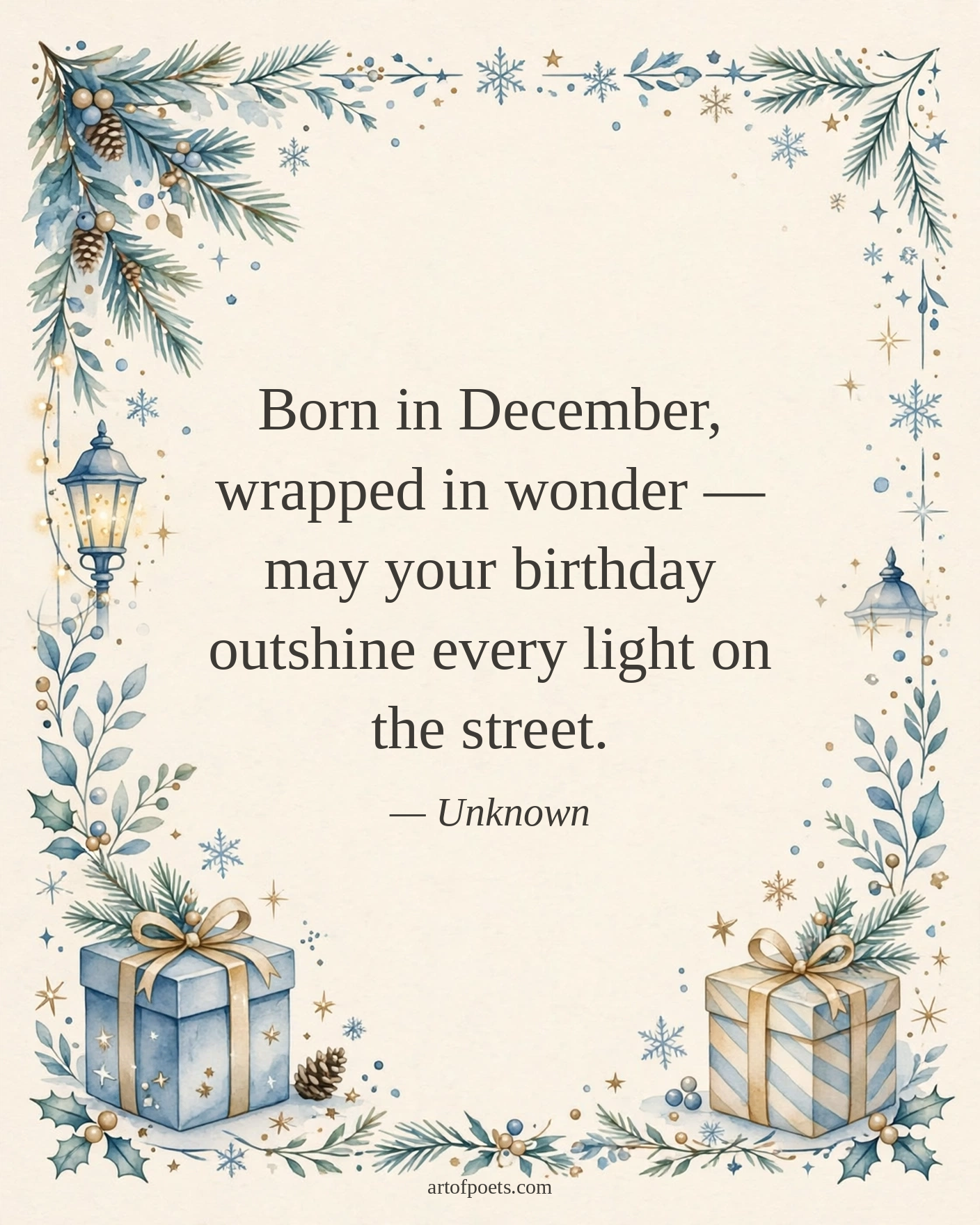 December birthday quote