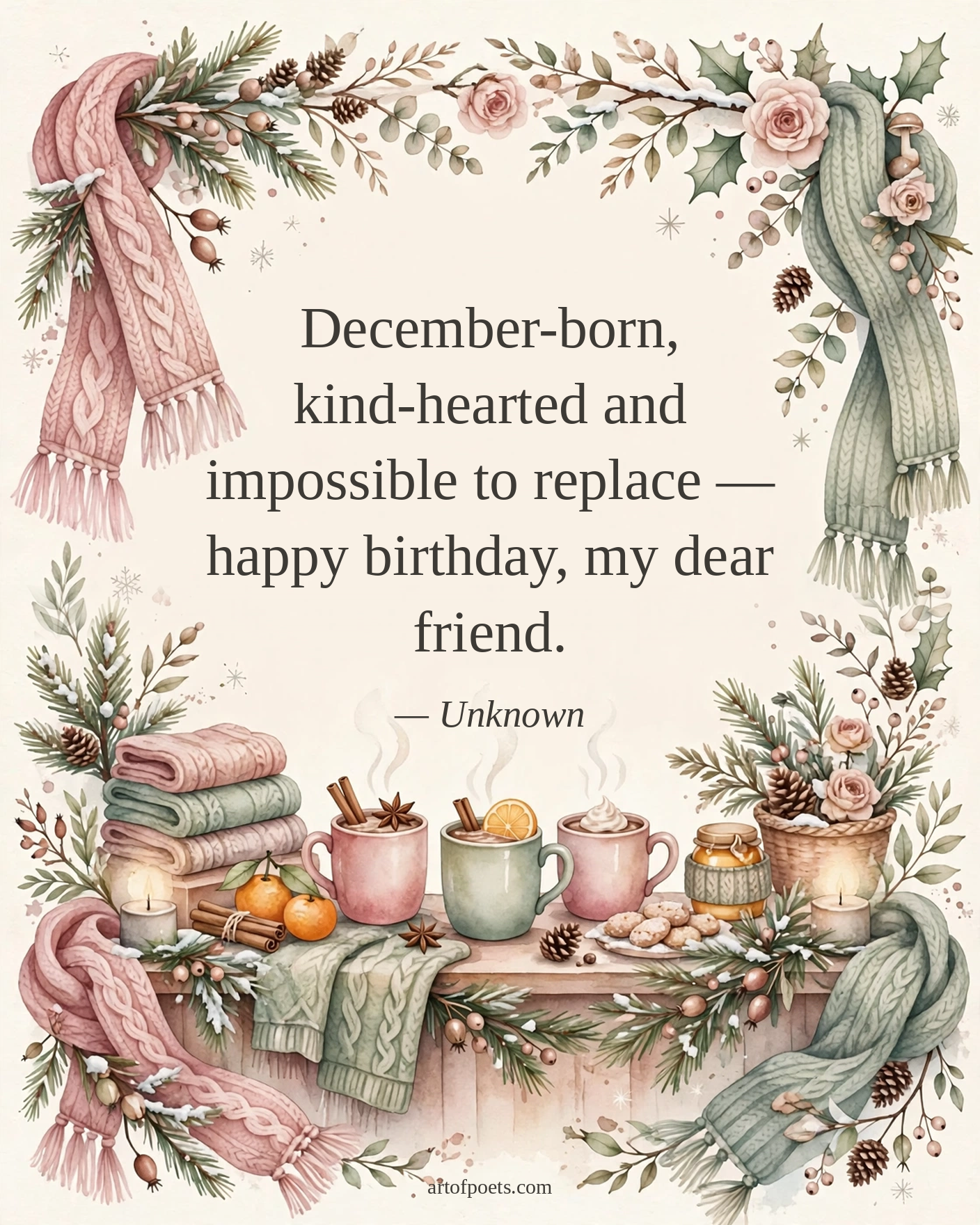 December birthday quote