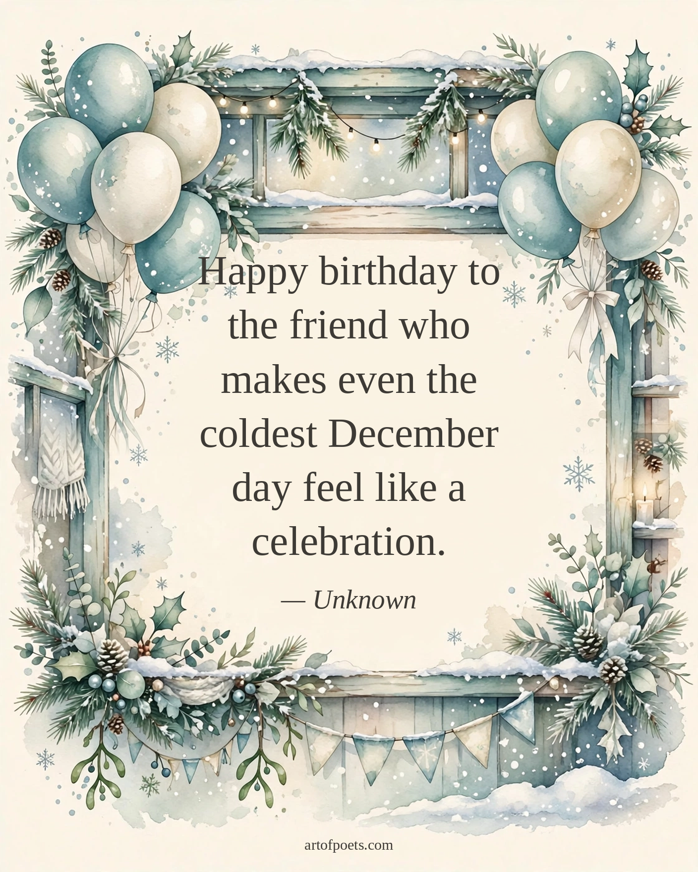 December birthday quote