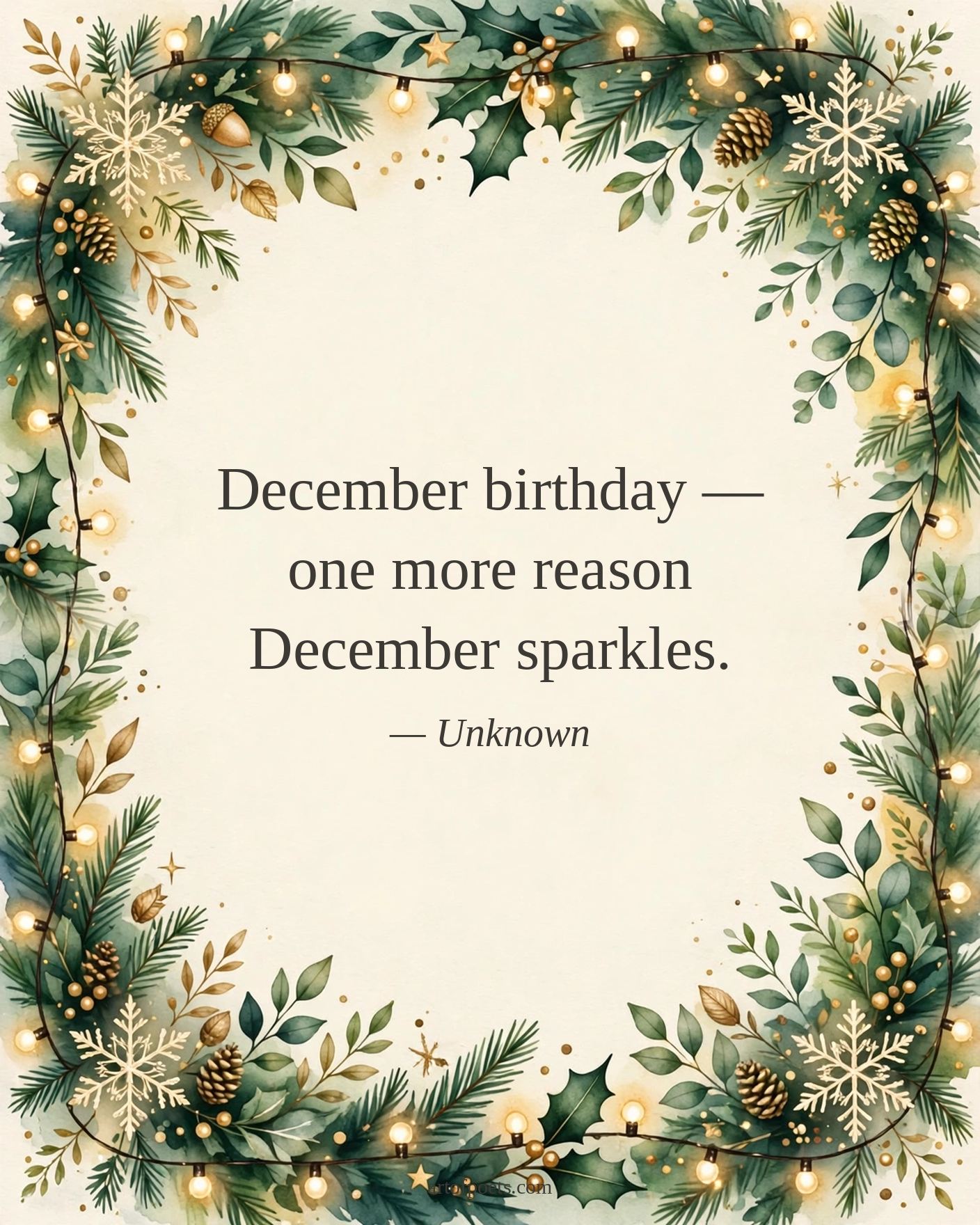 December birthday quote