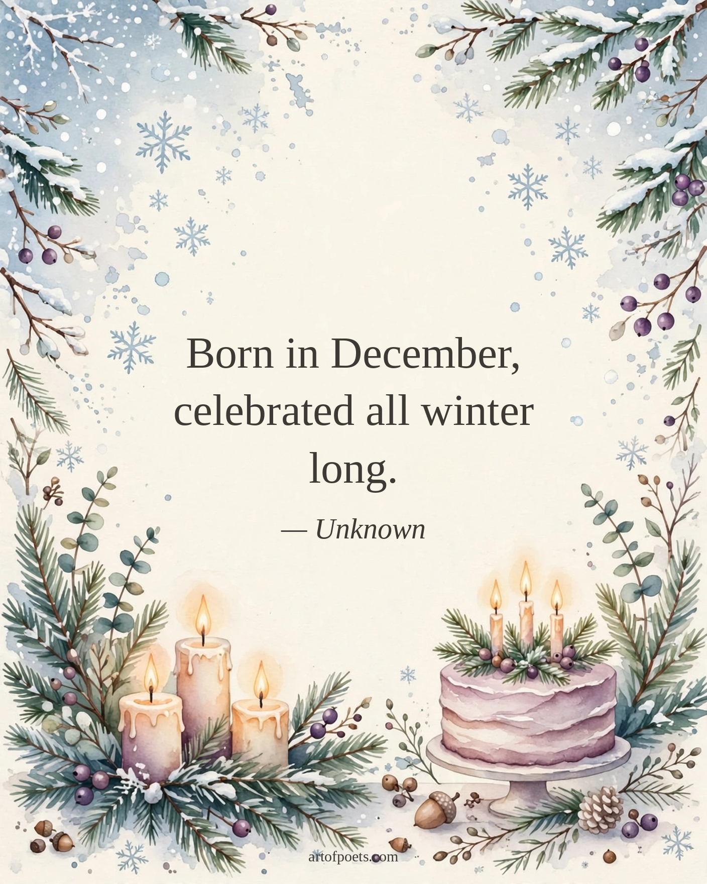 December birthday quote