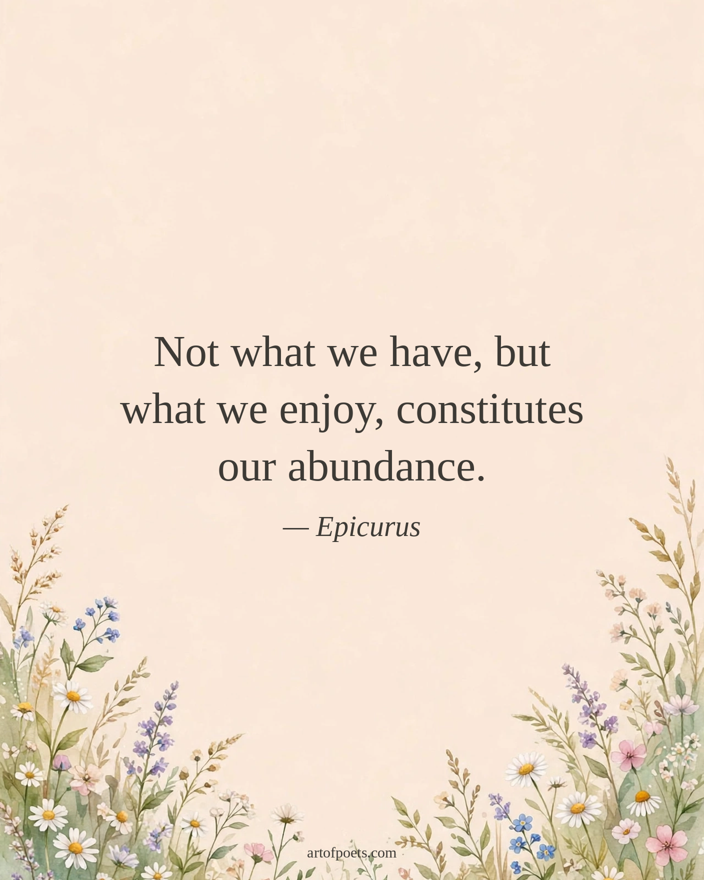 Epicurus gratitude quote