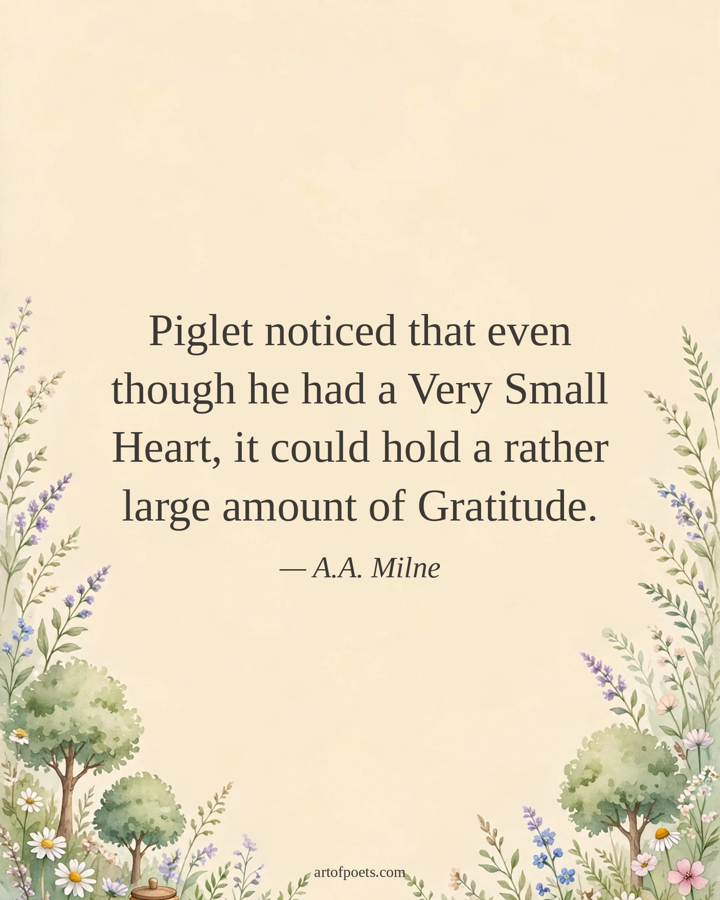 A.A. Milne gratitude quote