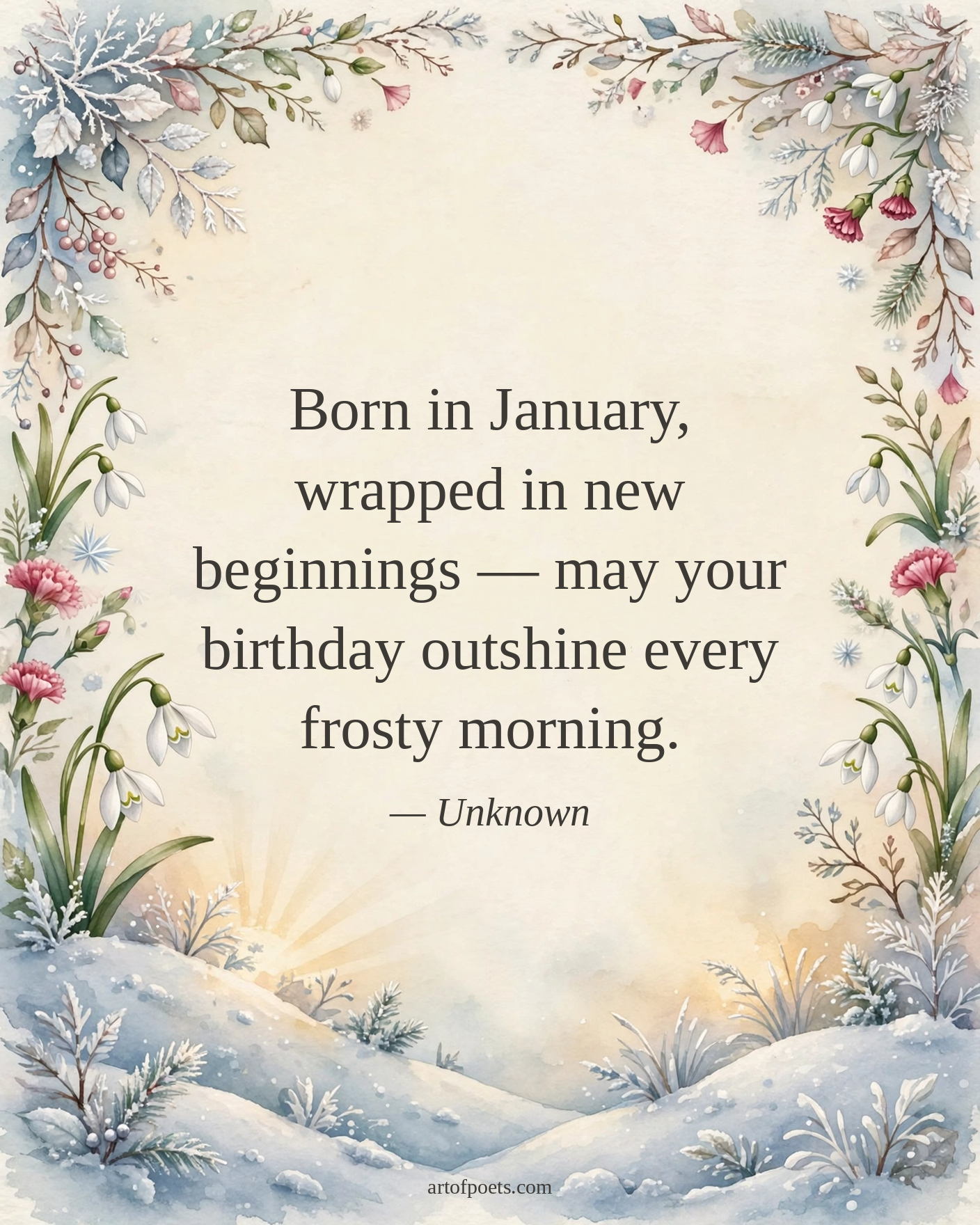 January birthday quote