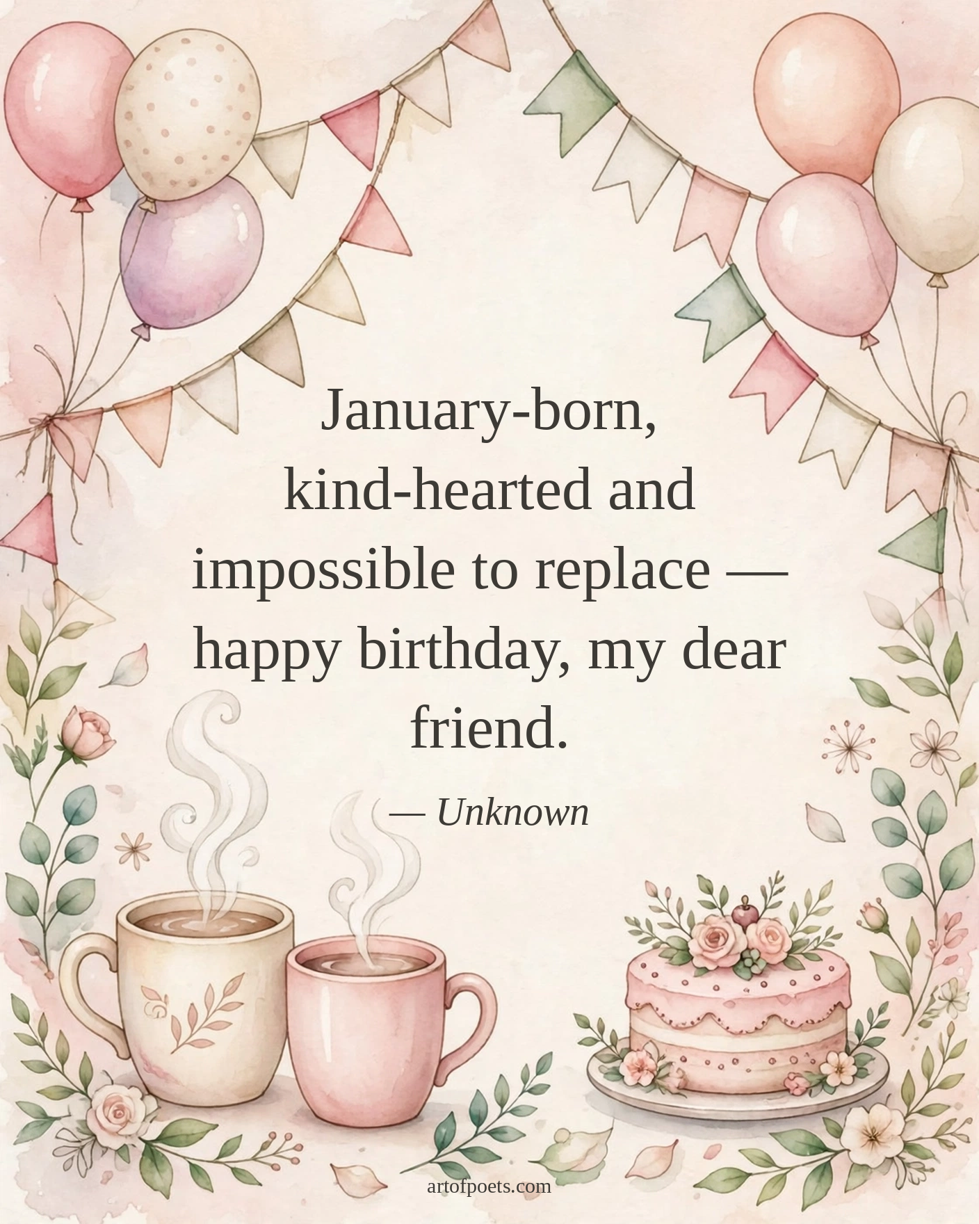 January birthday quote