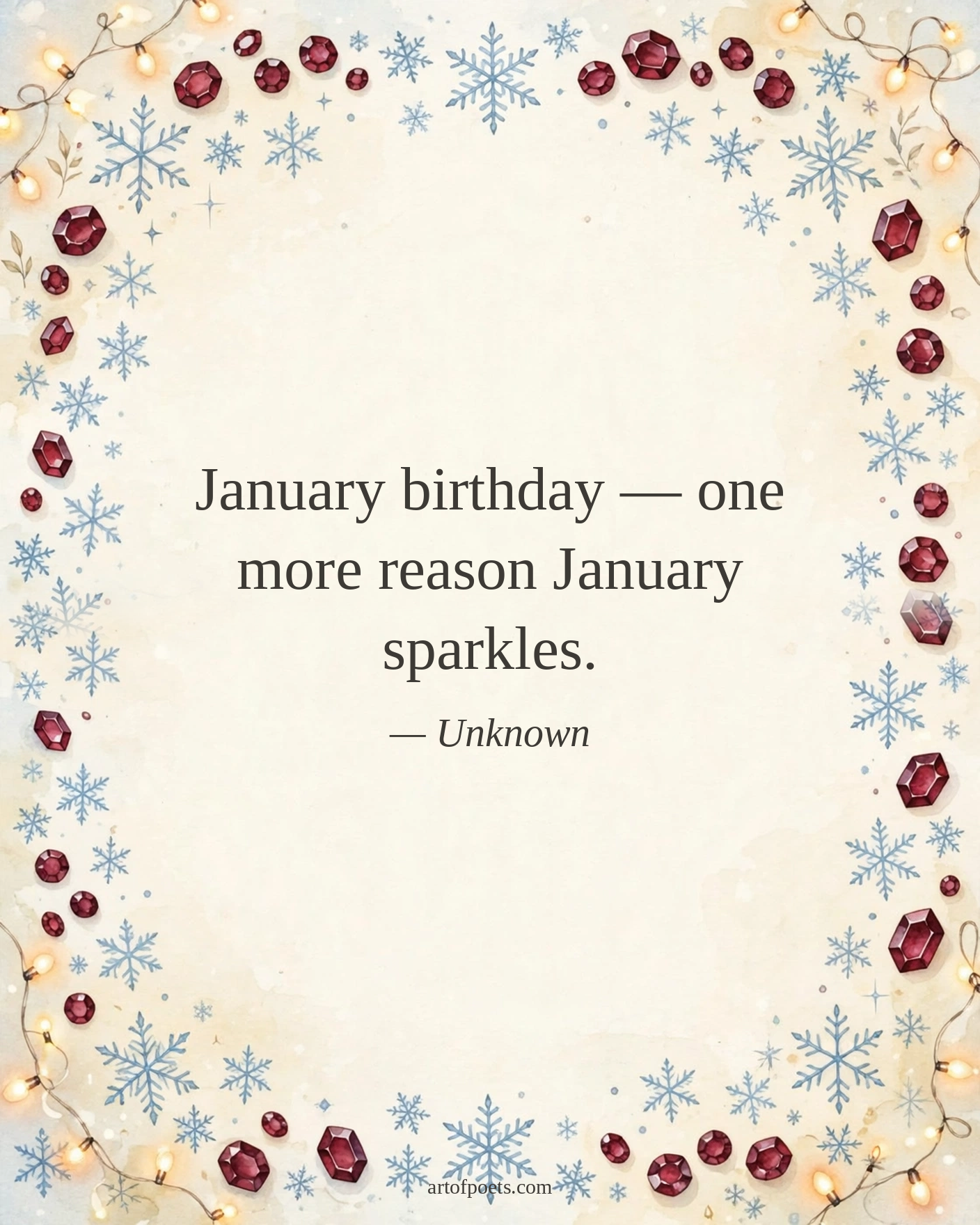 January birthday quote