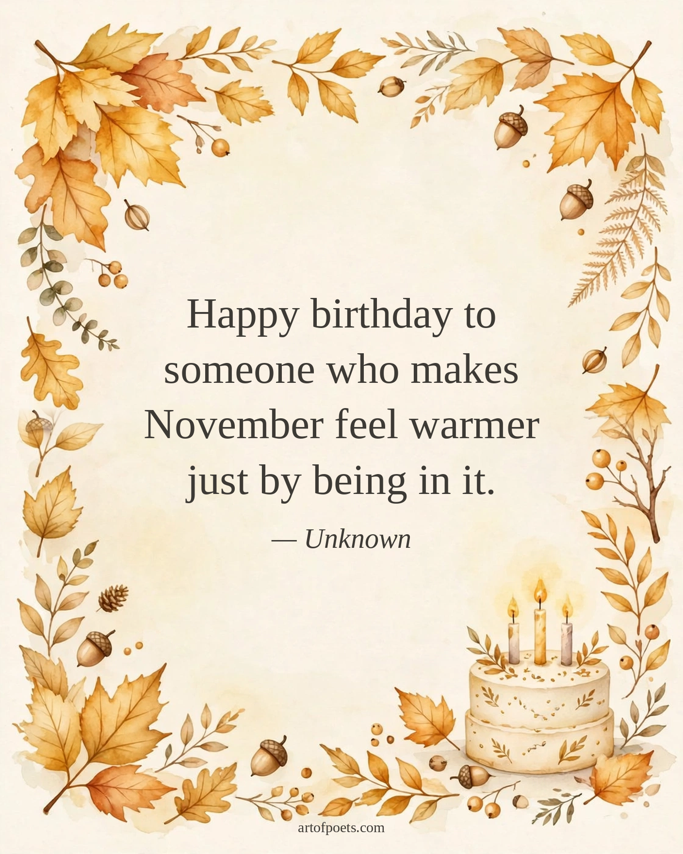 November birthday quote