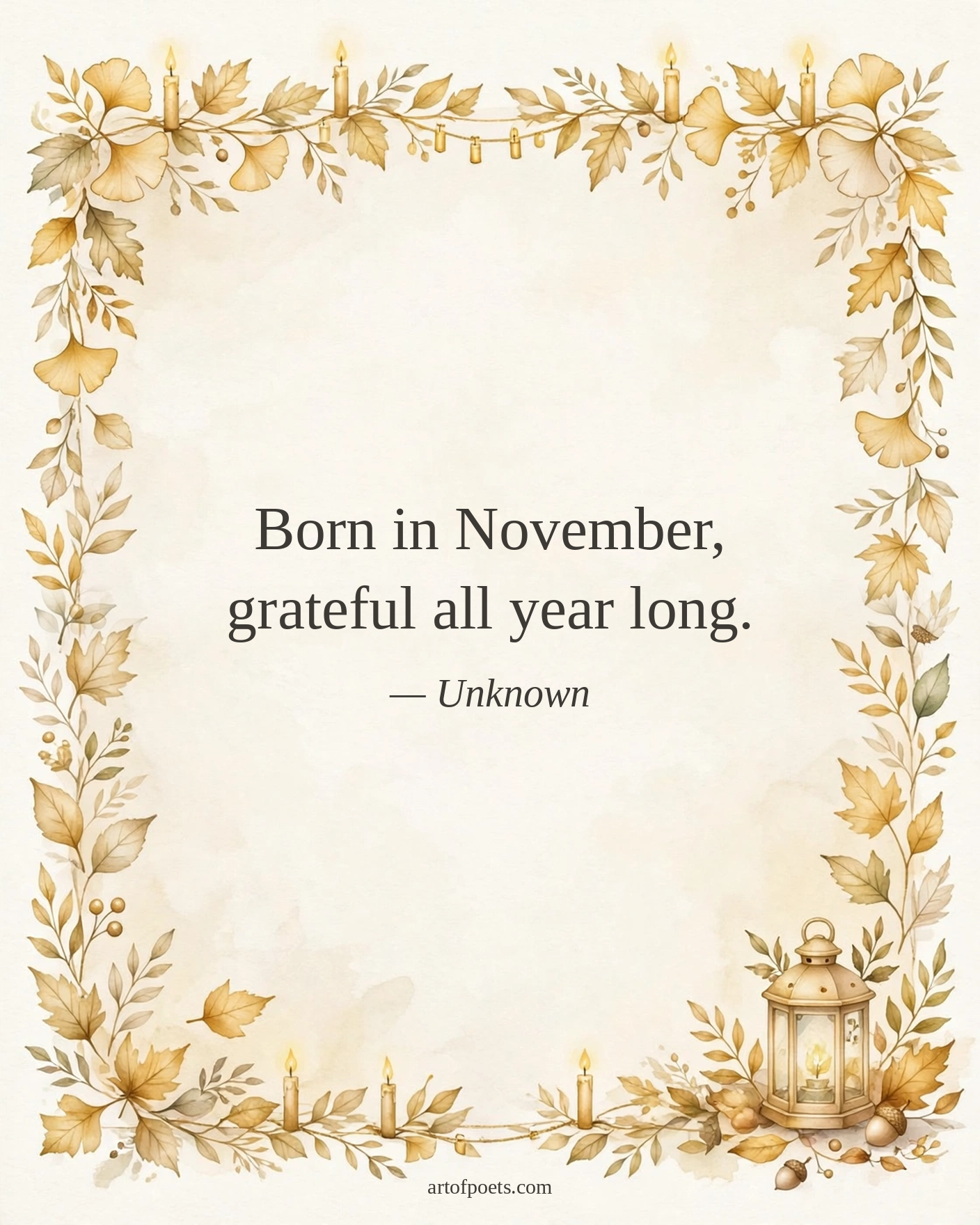 November birthday quote