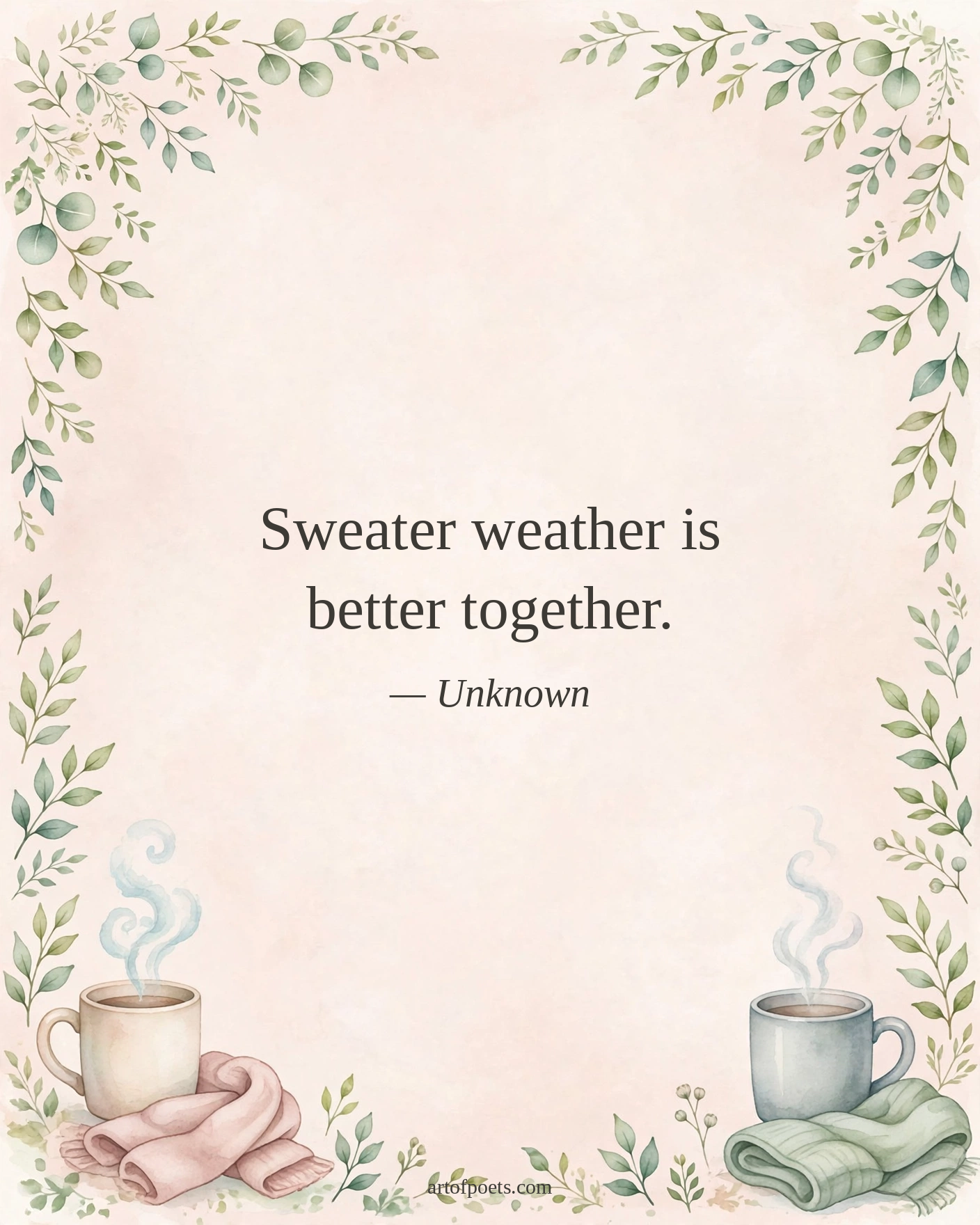 Sweater weather quote