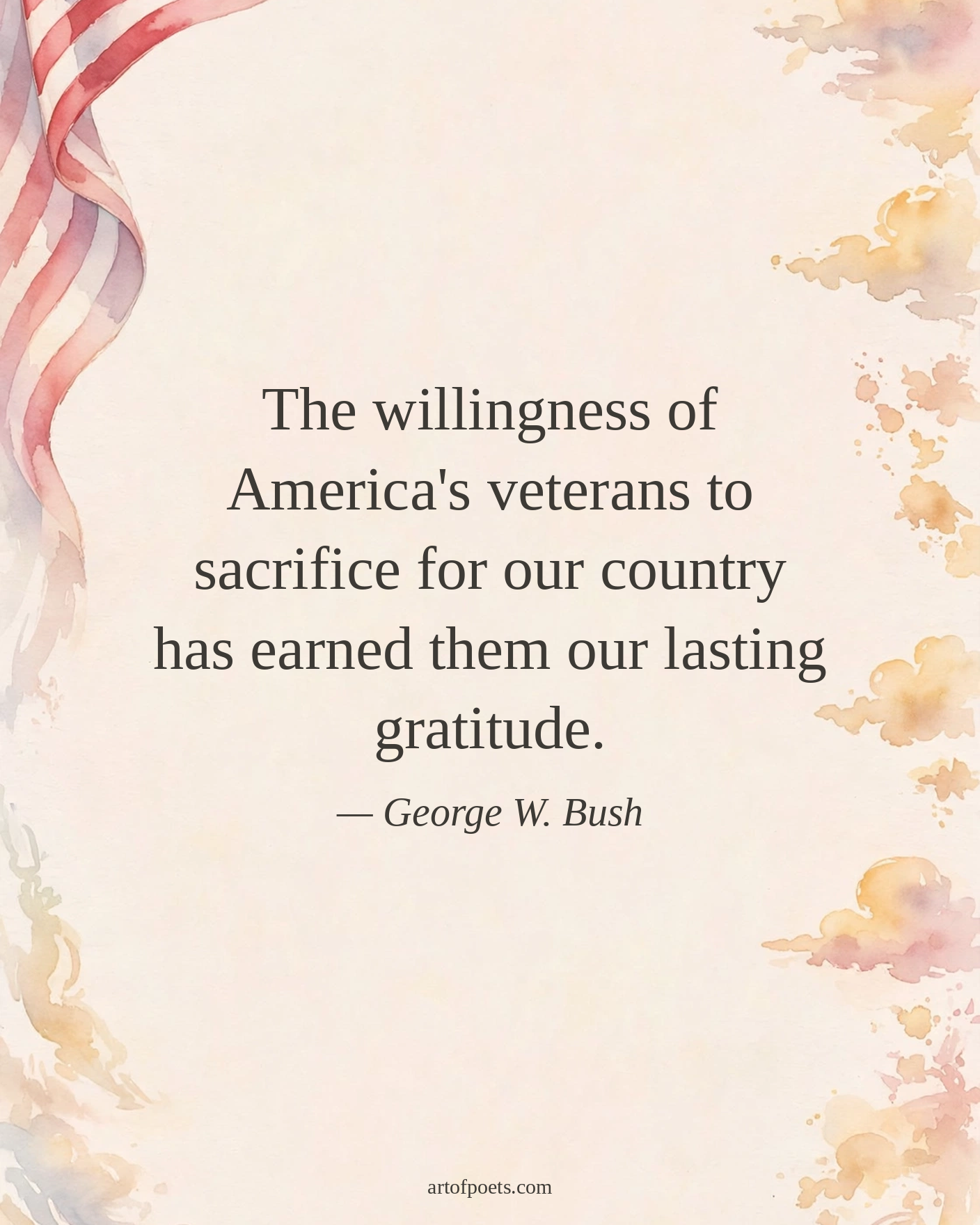 George W. Bush veterans day quote