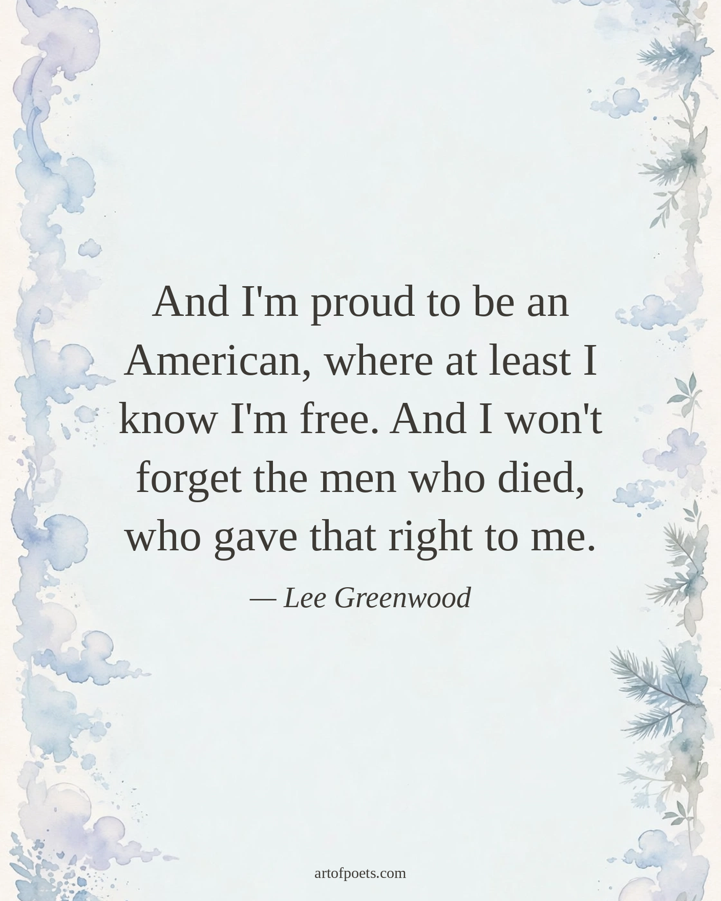 Lee Greenwood veterans day quote