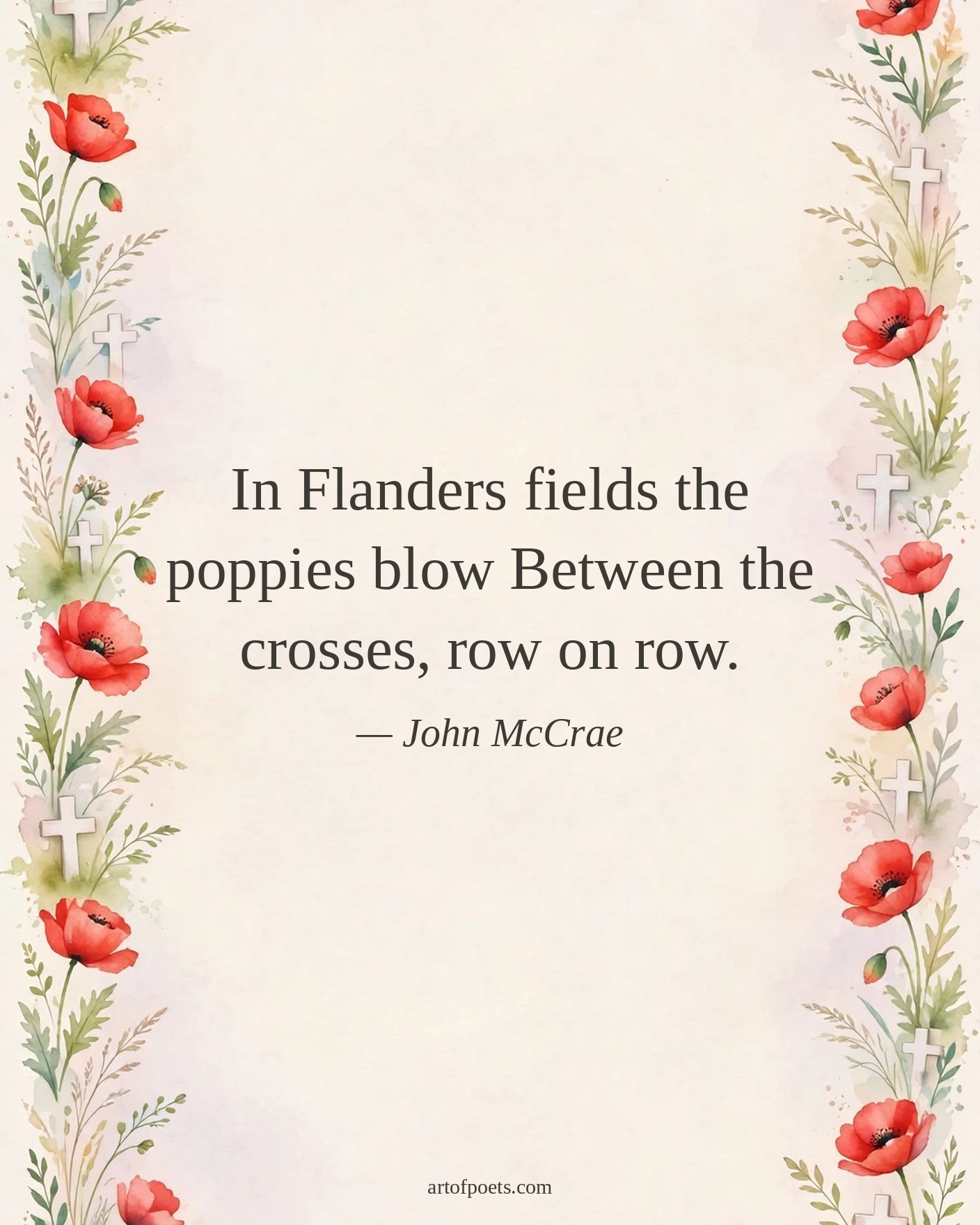 John McCrae veterans day quote